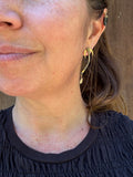 Keum-boo Crescent Moon Drop Earrings
