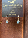 Raw Gemstone Huggies — Choose Your Stone