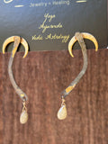 Keum-boo Crescent Moon Drop Earrings