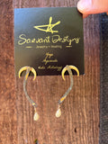 Keum-boo Crescent Moon Drop Earrings