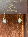 Raw Gemstone Huggies — Choose Your Stone