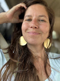 Sun Disc Earrings · Hand-Hammered Brass · 14k Gold-Filled