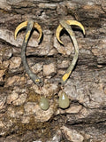 Keum-boo Crescent Moon Drop Earrings