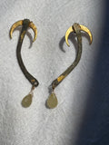Keum-boo Crescent Moon Drop Earrings