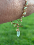 Peridot + Prehnite Pendulum Bracelet [Two-in-one]
