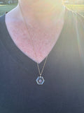 Clear Quartz + Amethyst Pendulum Necklace — Two-in-One Sacred Adornment