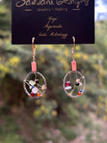 Navaratna Gemstone Earrings – Nine Planetary Stones in Sterling Silver & 14K Gold-Fill