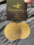 Sun Disc Earrings · Hand-Hammered Brass · 14k Gold-Filled