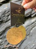 Sun Disc Earrings · Hand-Hammered Brass · 14k Gold-Filled