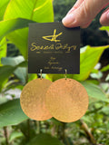 Sun Disc Earrings · Hand-Hammered Brass · 14k Gold-Filled