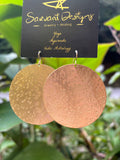 Sun Disc Earrings · Hand-Hammered Brass · 14k Gold-Filled