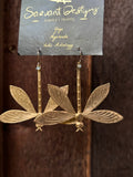 Dragonfly Earrings · Big, Bold Brass