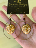 Leo Lion Hoops | Garnet + Pyrite