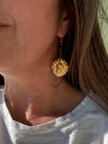 Leo Lion Hoops | Garnet + Pyrite