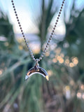 Smoky Quartz Crescent Moon Necklace