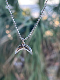 Smoky Quartz Crescent Moon Necklace