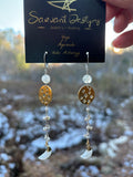 Starry Night with Rainbow Moonstone + Pearl for the Moon