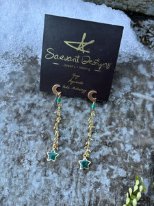 Peridot + Green Onyx Stars for Mercury