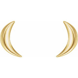 Crescent Moon Stud Earring W/Back