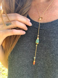 Cosmic Raw Opal + Carnelian Two-in-One Pendulum