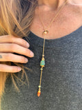 Cosmic Raw Opal + Carnelian Two-in-One Pendulum