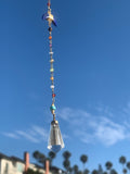 Lapis Lazuli + Quartz Crystal Crescent Moon 2-in-1 Pendulum Necklace